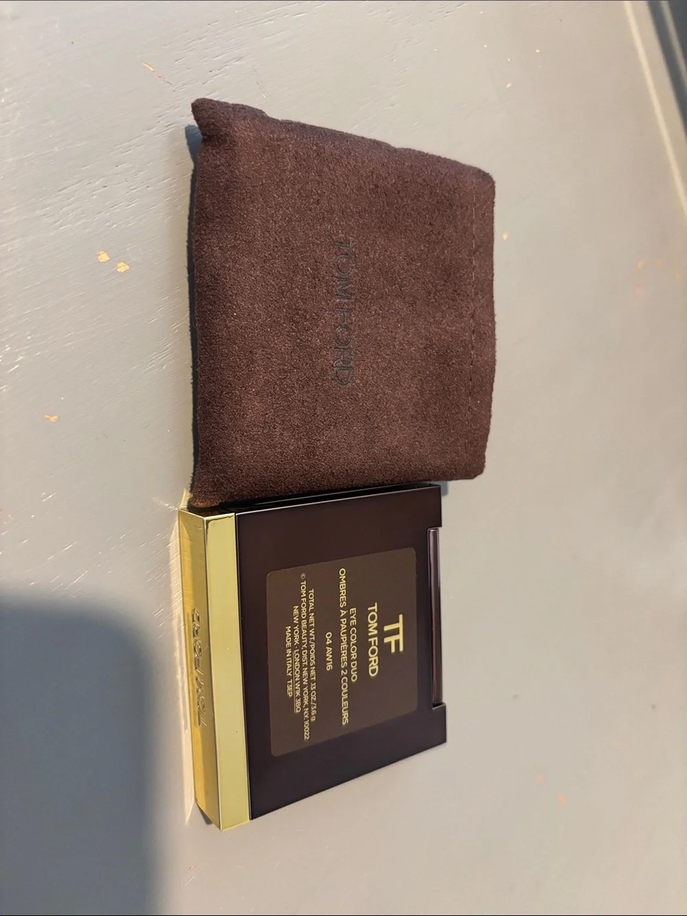 Tom Ford Eyeshadow Compact in Deep Brown with Gold Trim